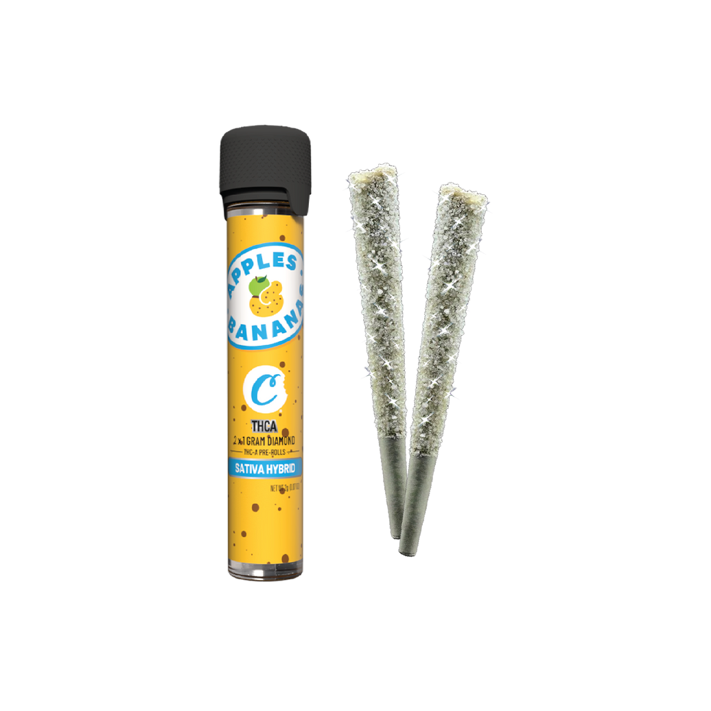 Cookies - THCA Pre-Roll w/ Diamonds 1g 2 Pack - Apples & Bananas