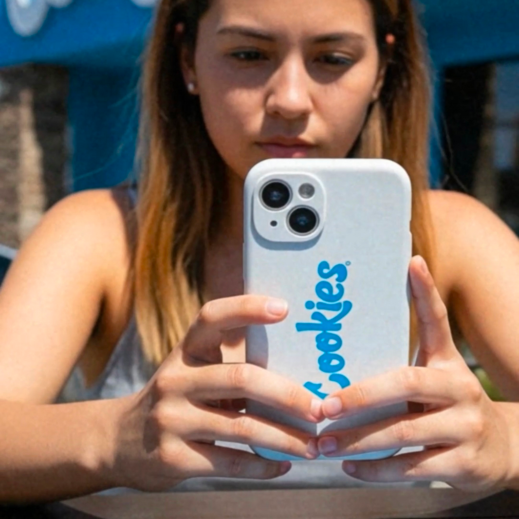 Cookies - iPhone Case - White w/ Blue Logo