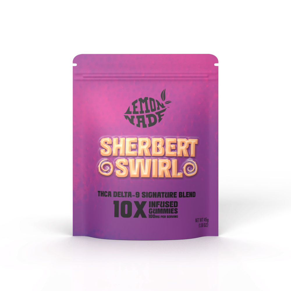 LemonNade - THCA Delta 9 Blend Gummies Bag - Sherbert Swirl