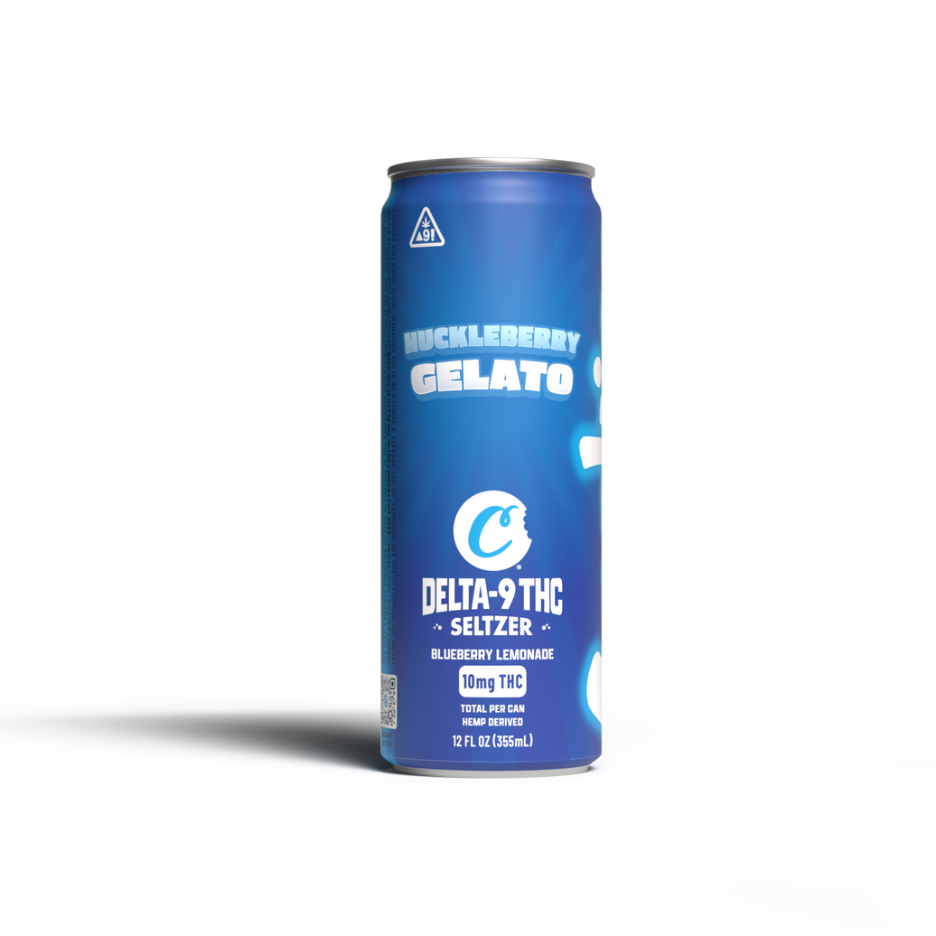 Cookies - Delta 9/THC Seltzer Can 10mg - Huckleberry Gelato - 4 Pack