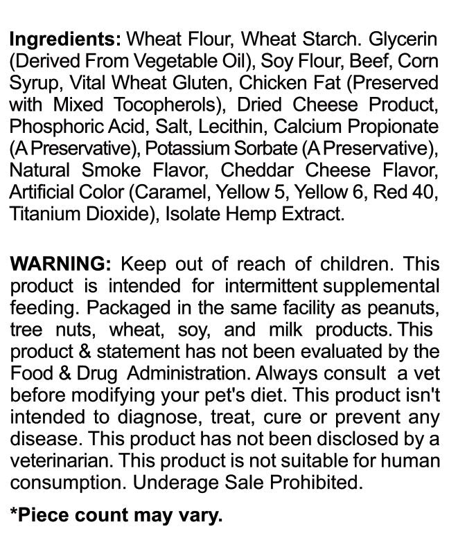 Cookies - CBD Pet Treat 16oz 200mg - Soft Chew - Bacon Bites