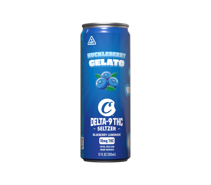Cookies - Delta 9/THC Seltzer Can 10mg - Huckleberry Gelato - 4 Pack