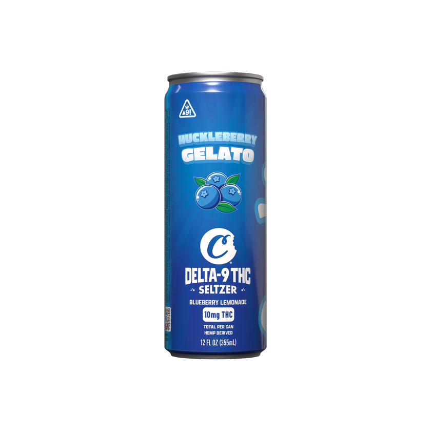 Cookies - Delta 9/THC Seltzer Can 10mg - Huckleberry Gelato - 4 Pack