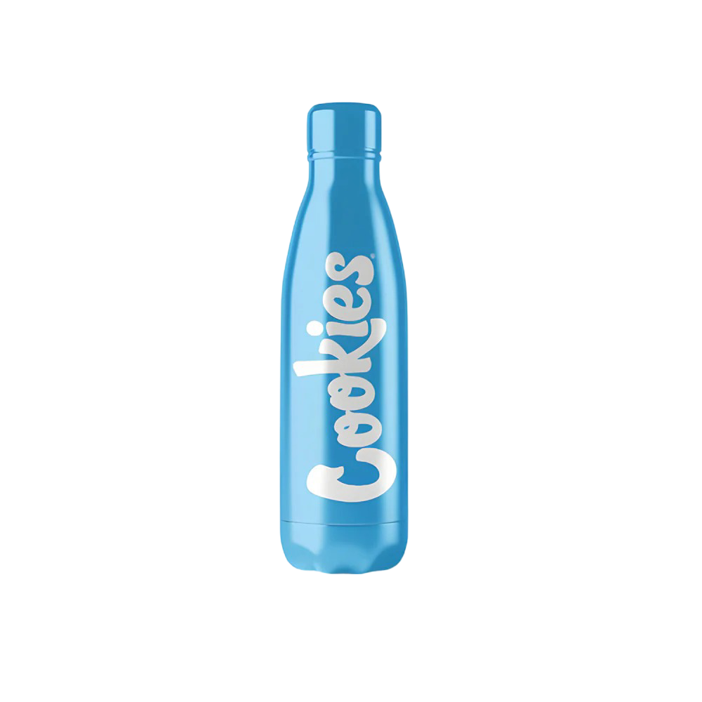 Cookies - Blue Stainless Steel Bottle - Cookies Logo