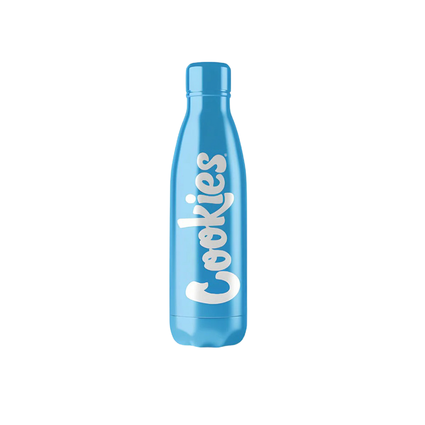 Cookies - Blue Stainless Steel Bottle - Cookies Logo