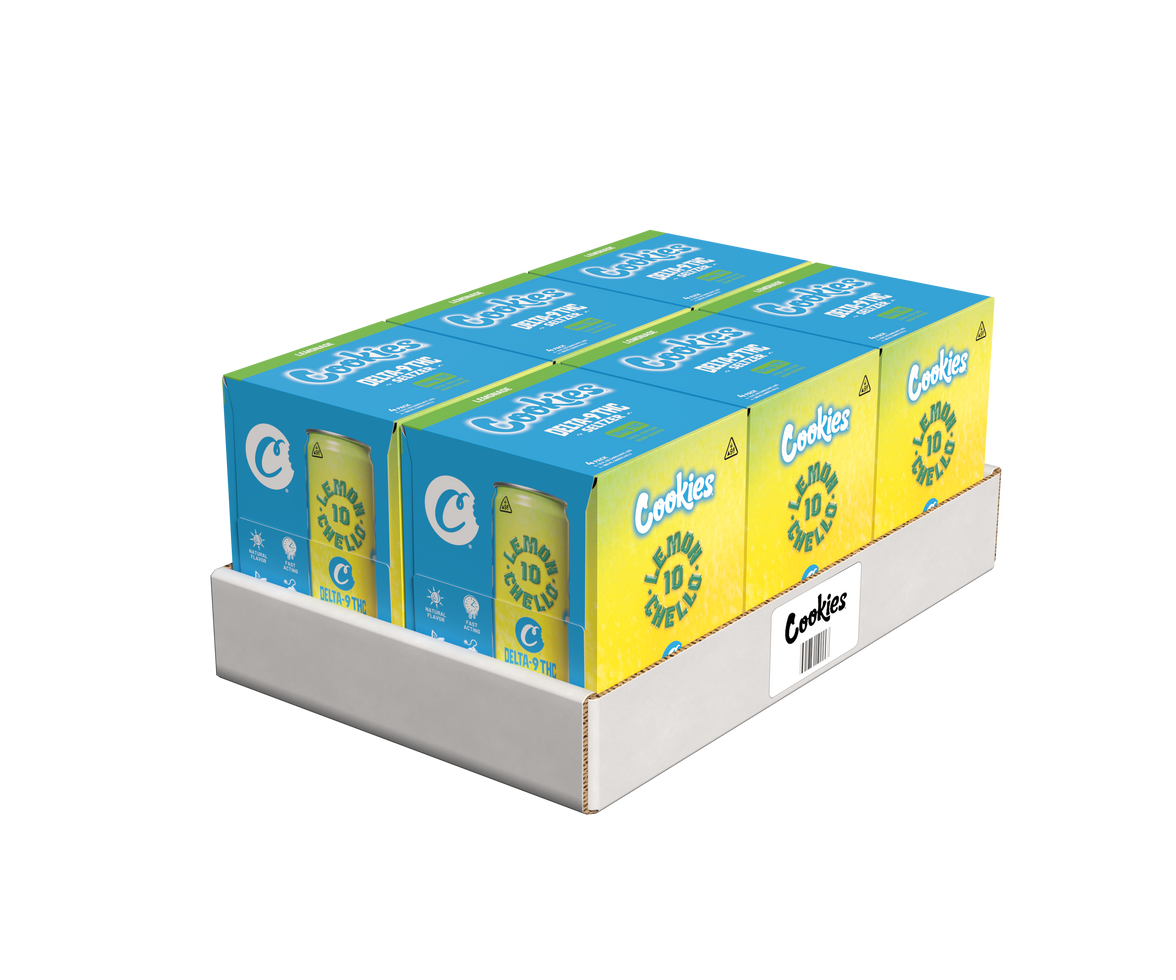 Cookies - Delta 9/THC Seltzer Can 10mg - Lemonchello - 4 Pack
