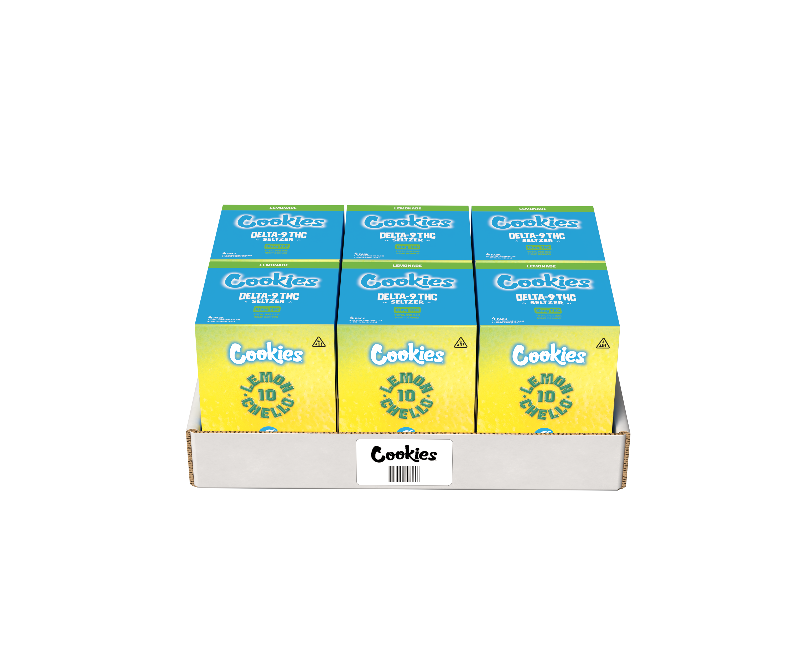 Cookies - Delta 9/THC Seltzer Can 10mg - Lemonchello - 4 Pack