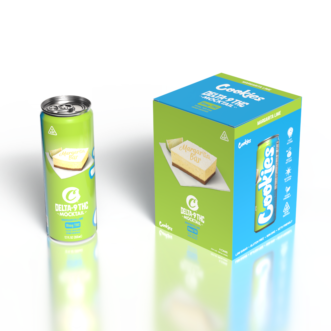 Cookies - Delta 9/THC Mocktail Can 10mg - Margarita Bar - 4 Pack