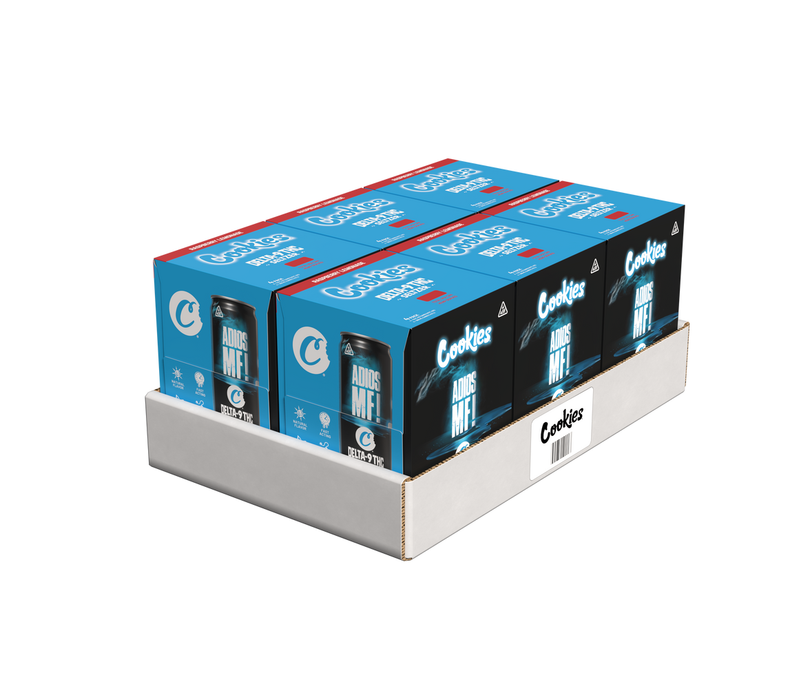 Cookies - Delta 9/THC Seltzer Can 10mg - Adios MF - 4 Pack
