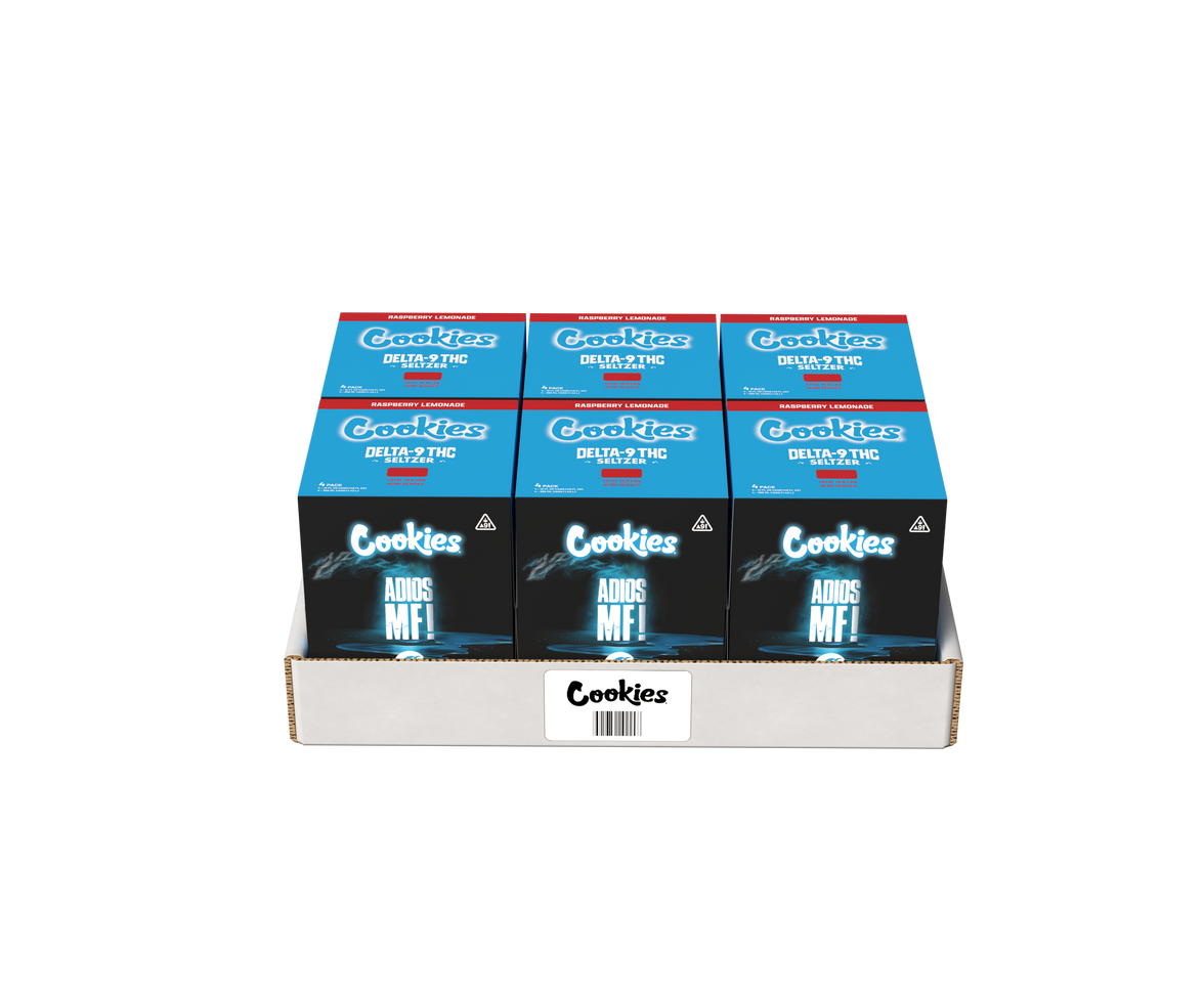 Cookies - Delta 9/THC Seltzer Can 10mg - Adios MF - 4 Pack