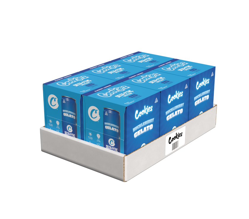 Cookies - Delta 9/THC Seltzer Can 10mg - Huckleberry Gelato - 4 Pack