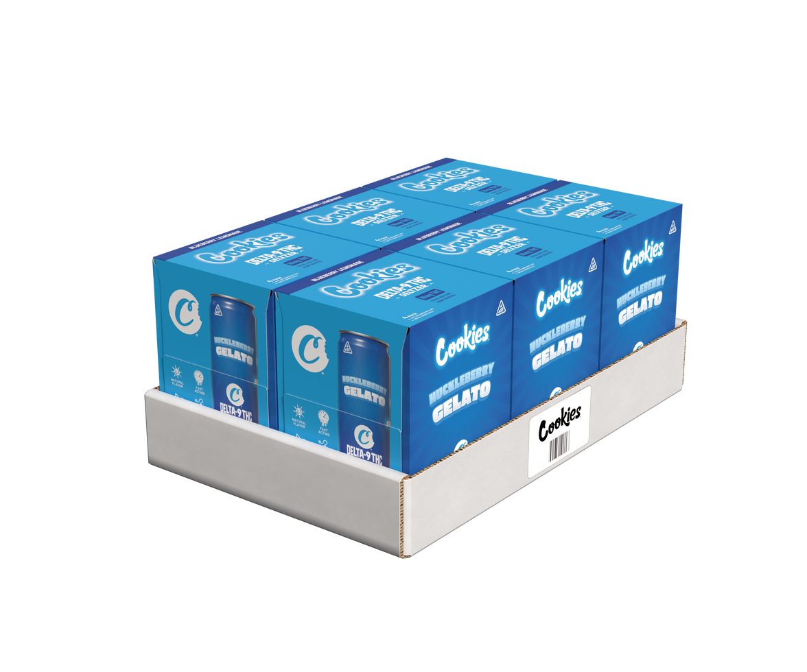 Cookies - Delta 9/THC Seltzer Can 10mg - Huckleberry Gelato - 4 Pack