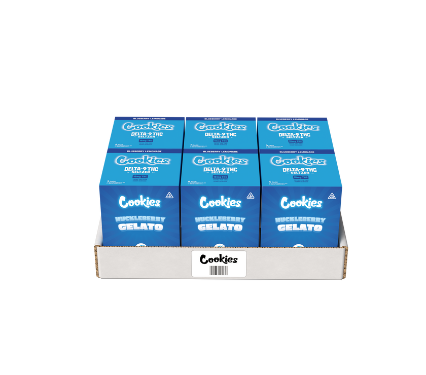 Cookies - Delta 9/THC Seltzer Can 10mg - Huckleberry Gelato - 4 Pack