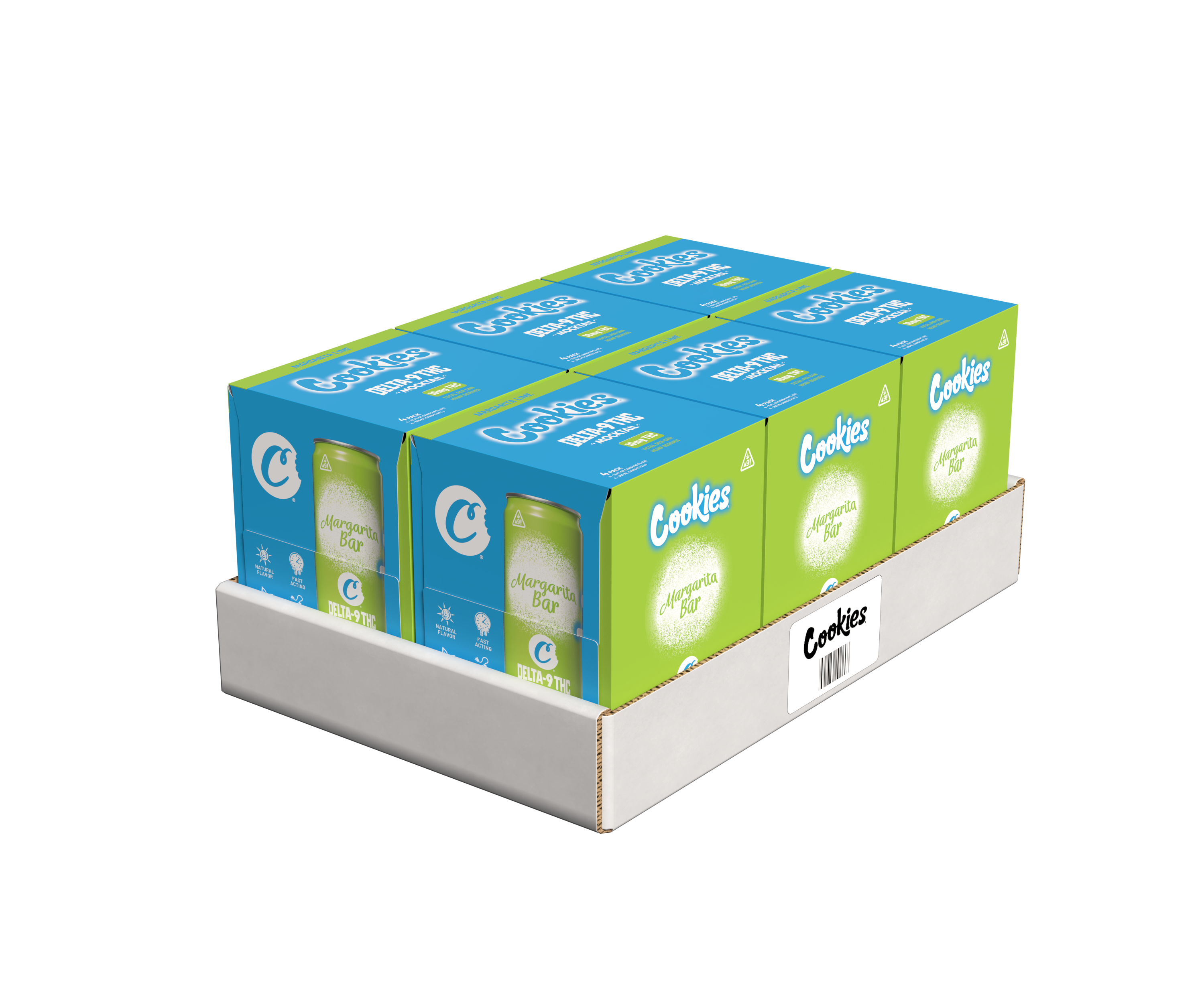 Cookies - Delta 9/THC Mocktail Can 10mg - Margarita Bar - 4 Pack