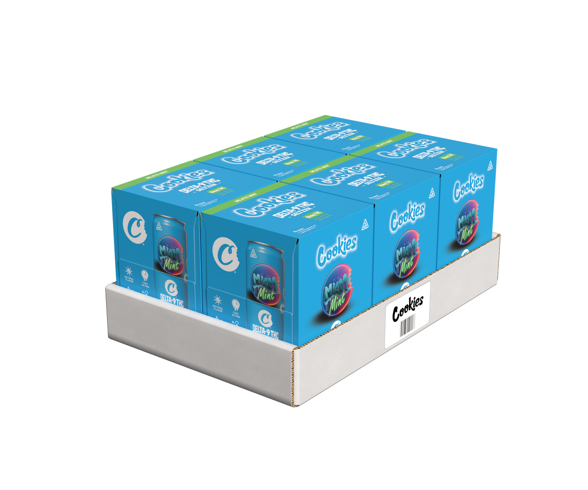 Cookies - Delta 9/THC Seltzer Can 10mg - Miami Mint - 4 Pack