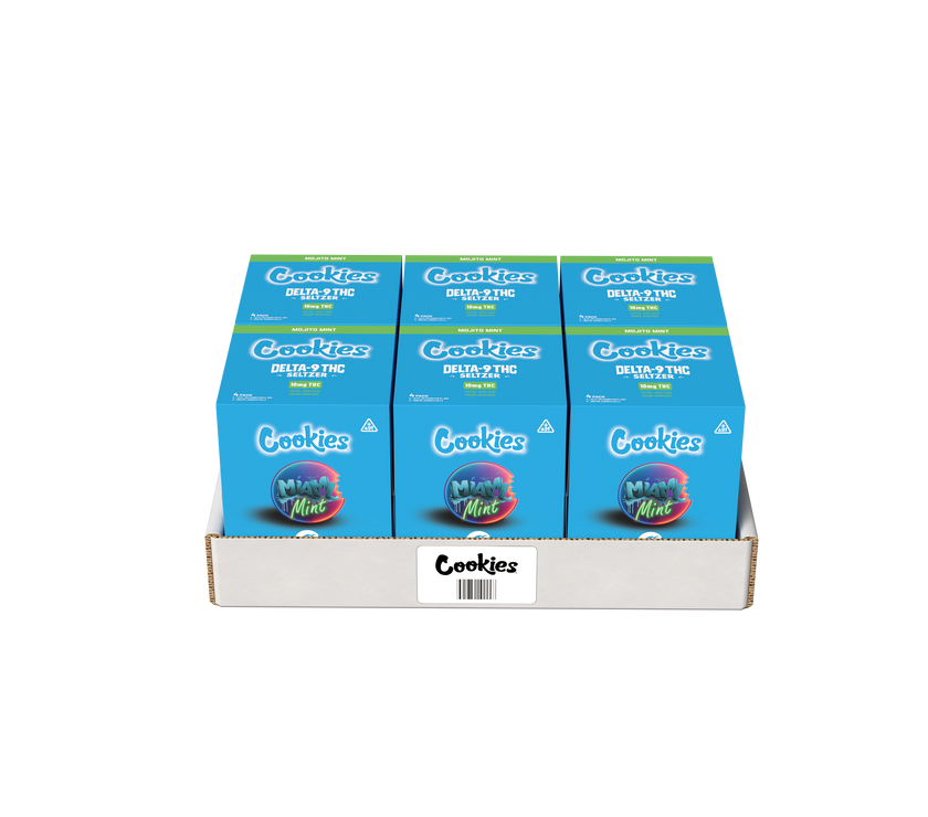 Cookies - Delta 9/THC Seltzer Can 10mg - Miami Mint - 4 Pack