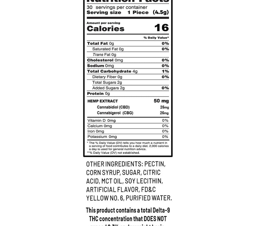 Cookies - CBD/CBG Gummy C-Shape 25mg/25mg - London Pound Cake 30ct Jar