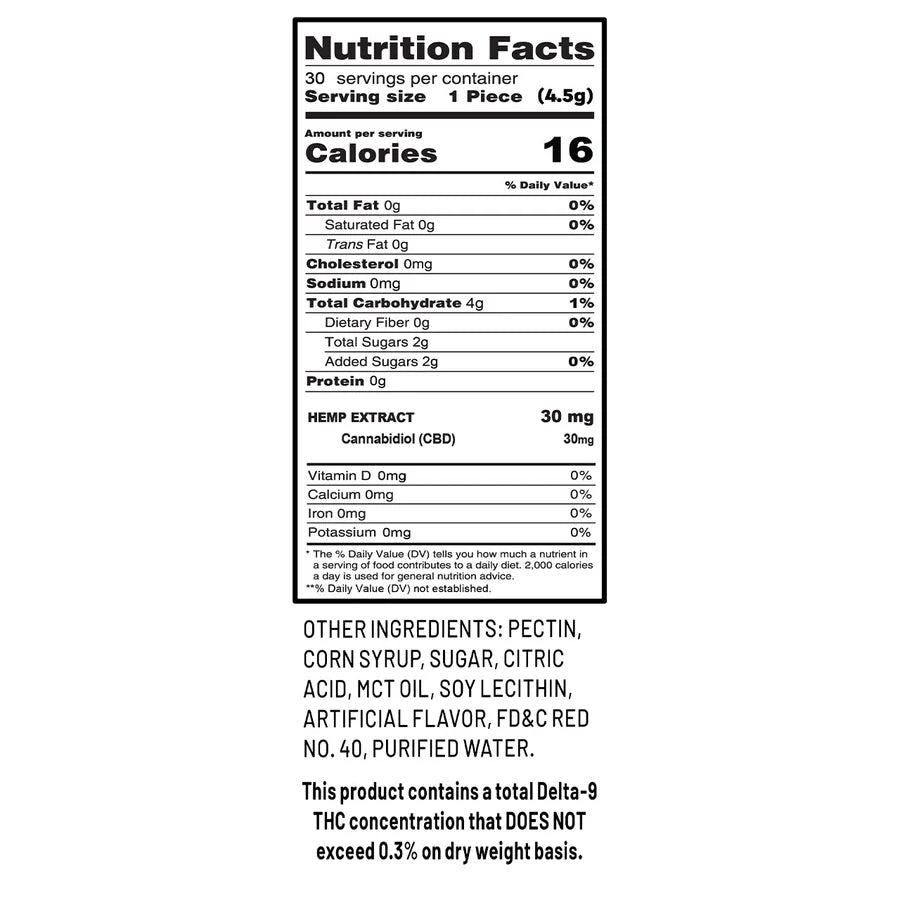 Cookies - CBD Gummy C-Shape 30mg - Hawaiian Rain 30ct Jar