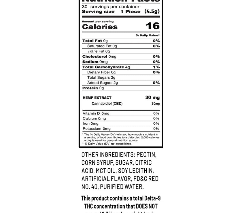Cookies - CBD Gummy C-Shape 30mg - Hawaiian Rain 30ct Jar