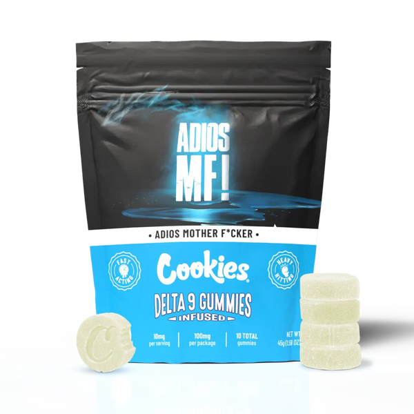 Cookies - Delta 9 Gummy 10mg - Adios MF - 10ct Bag Cookies - Delta 9 Gummy 10mg - Adios MF - 10ct Bag