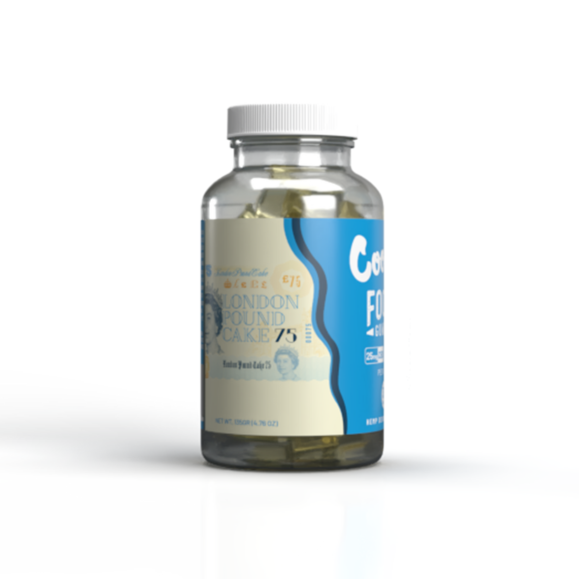 Cookies - CBD/CBG Gummy C-Shape 25mg/25mg - London Pound Cake 30ct Jar