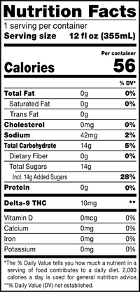 Cookies - Delta 9/THC Mocktail Can 10mg - Margarita Bar - 4 Pack
