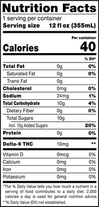 Cookies - Delta 9/THC Seltzer Can 10mg - Huckleberry Gelato - 4 Pack