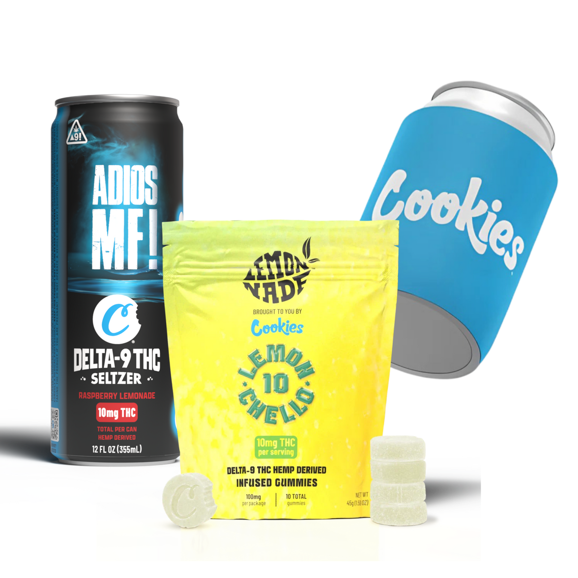 Drinks + Gummies + Koozie Bundle #2