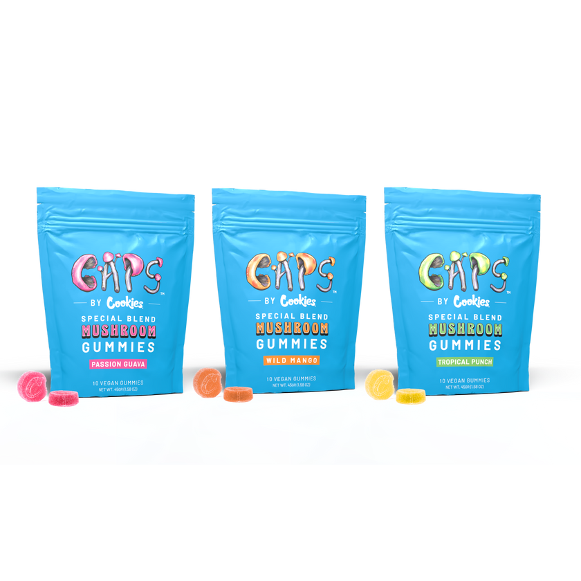Gummies In. Cookies Cookies Mushroom Gummies Bag x4 Bundle