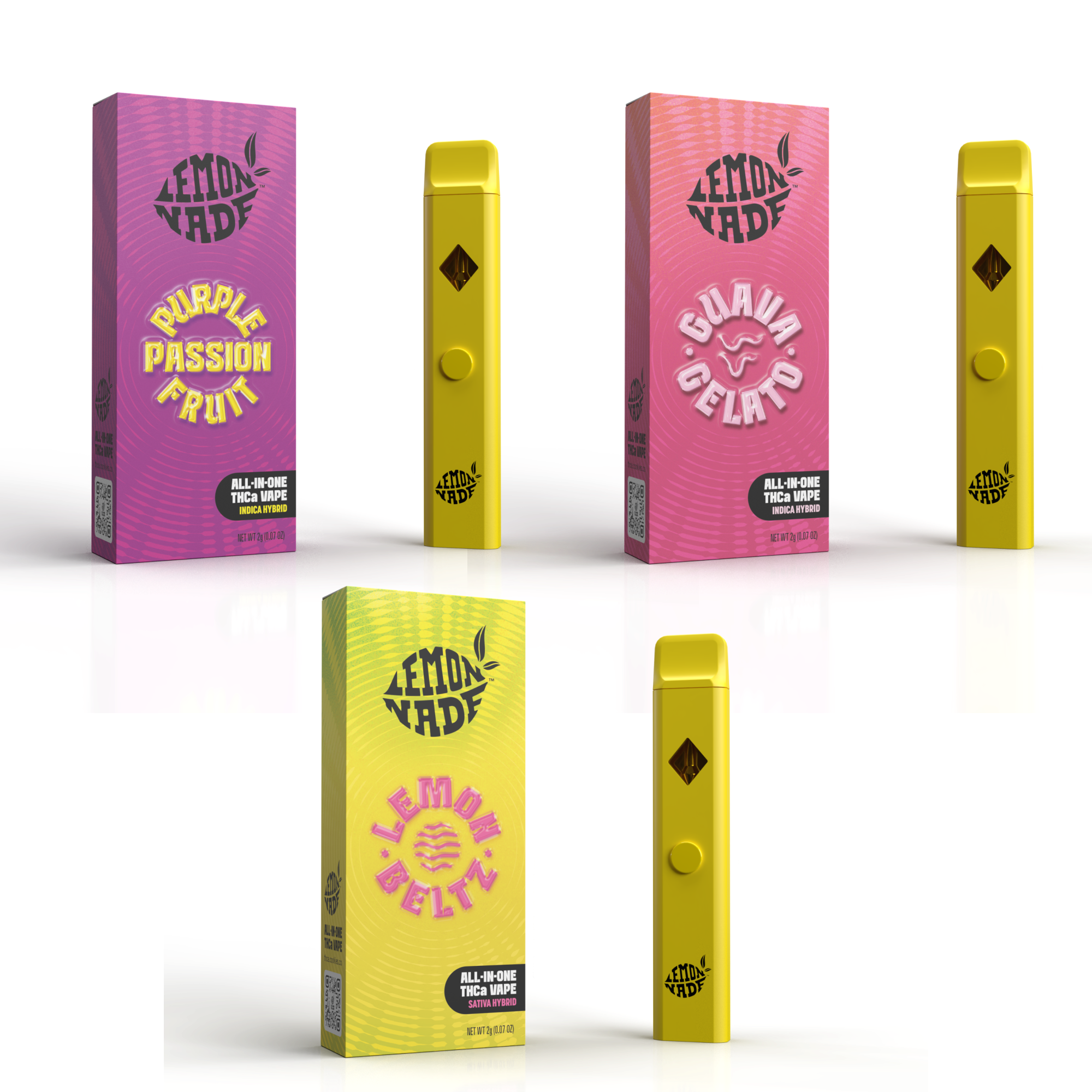 Lemonnade 2g Vape x3 Bundle