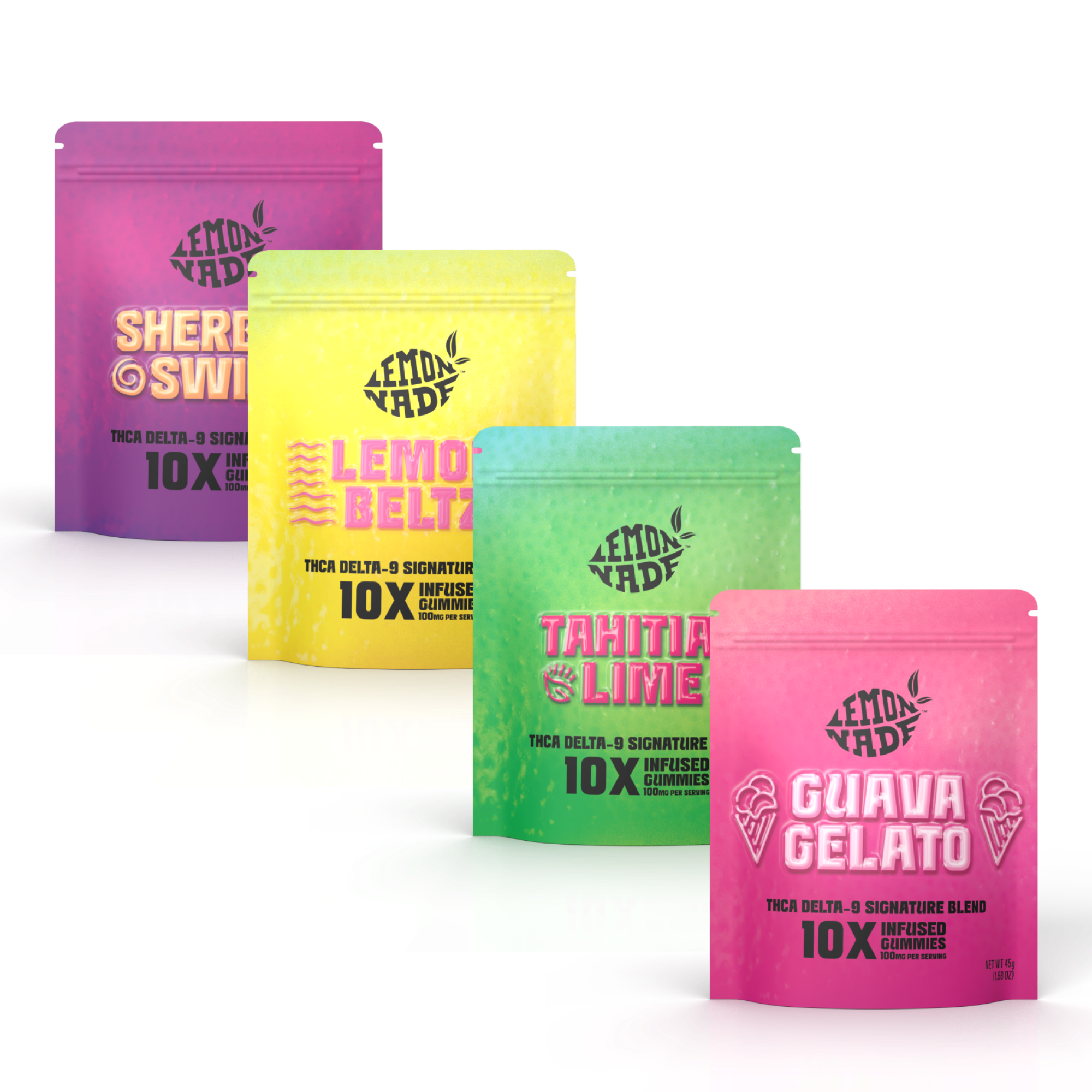 Lemonnade 10ct 100mg Gummies x4 Bundle