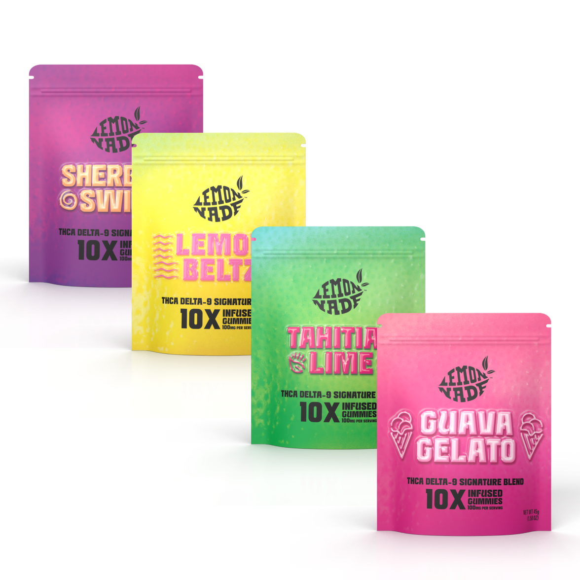 Lemonnade 10ct 100mg Gummies x4 Bundle