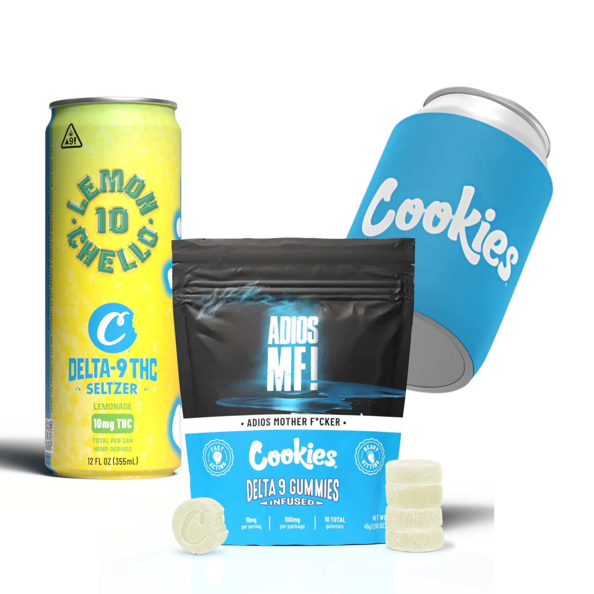 Drinks + Gummies + Koozie Bundle #1