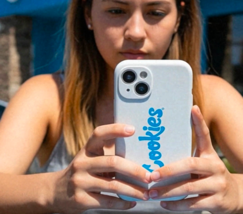 Cookies - iPhone Case - White w/ Blue Logo
