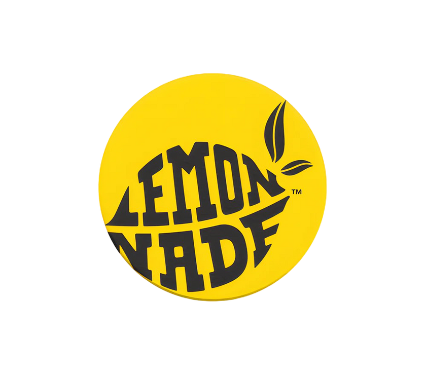 LemonNade - Yellow Drink Coaster - Black Logo