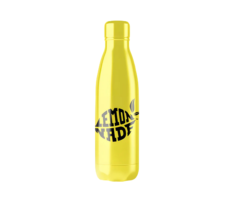 LemonNade - Yellow Stainless Steel Bottle - Black Logo