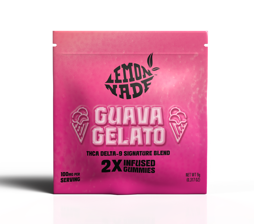 LemonNade - THCA Delta 9 Blend Gummies 2ct Bag - Guava Gelato