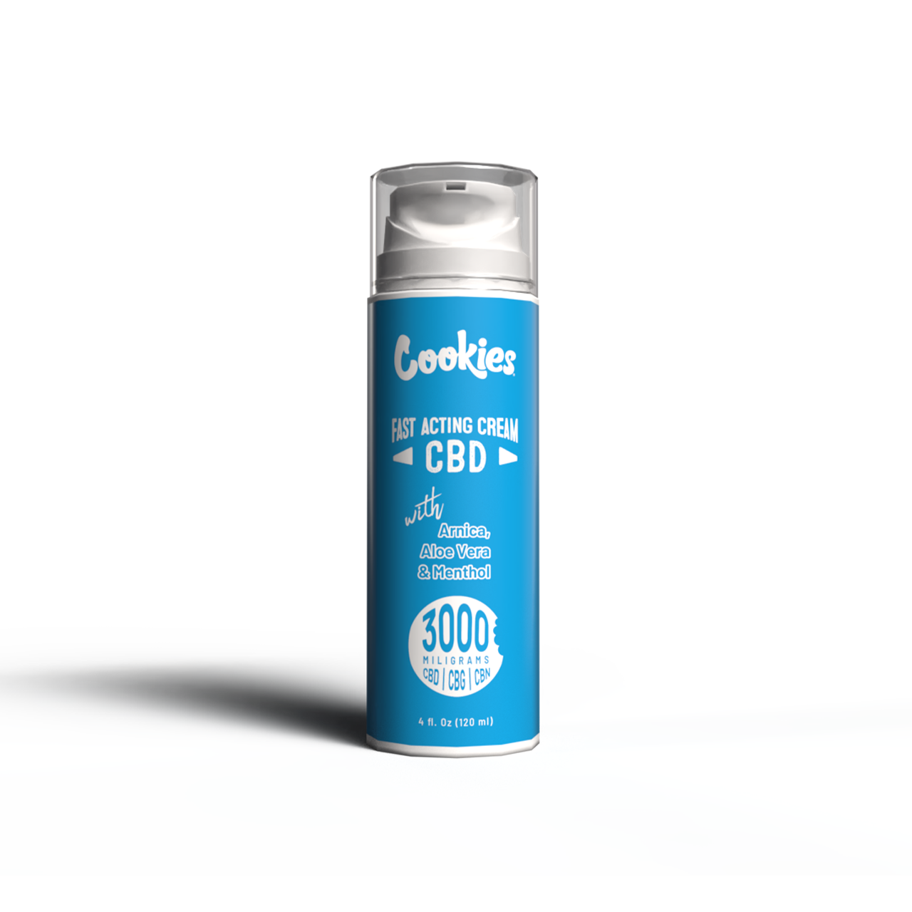 Cookies - CBD/CBG/CBN Cream 4oz 3000mg (1:1:1) w/ Menthol + Aloe Vera Cookies - CBD/CBG/CBN Cream 4oz 3000mg (1:1:1) w/ Menthol + Aloe Vera