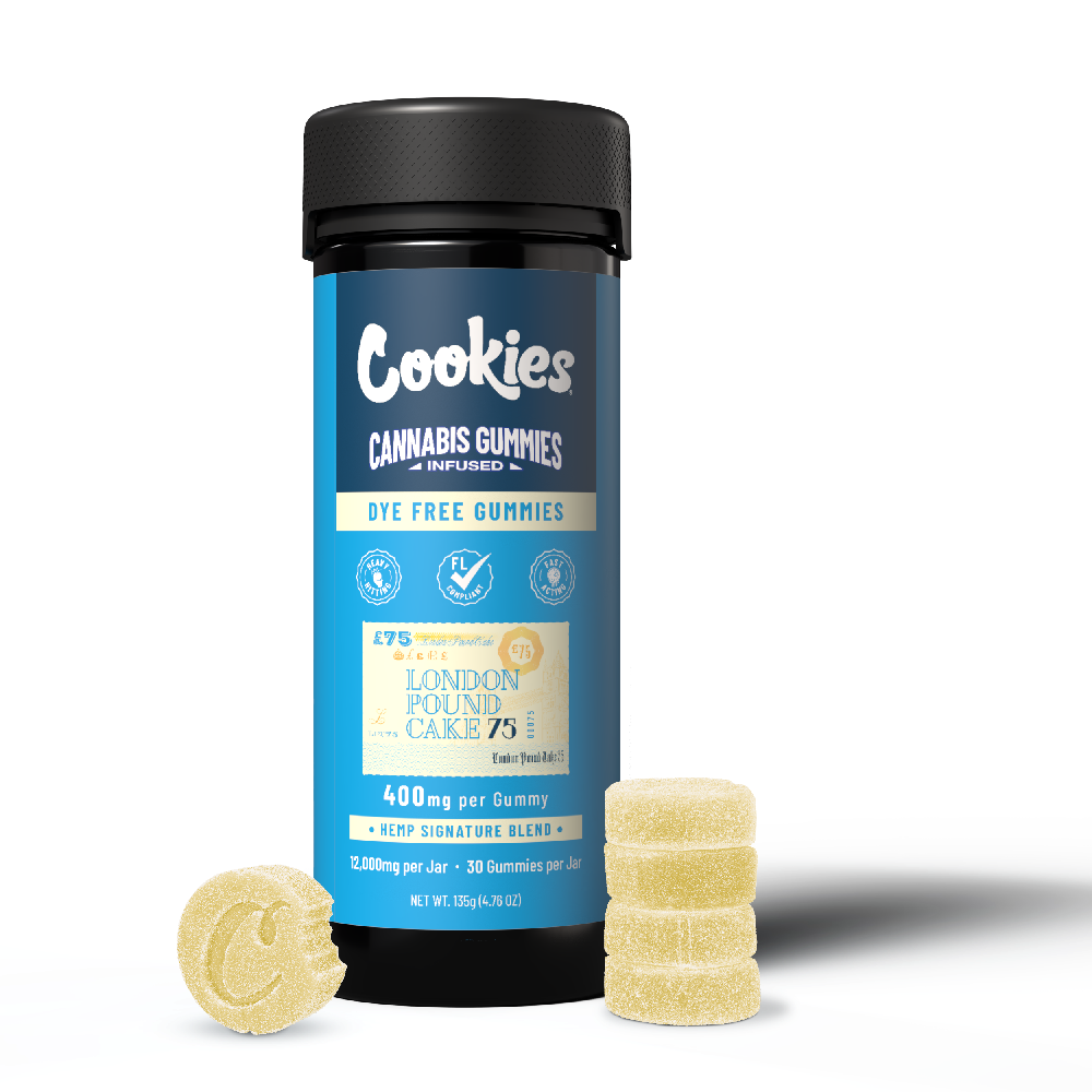 Cookies - Hemp Signature Blend Gummy 400mg - Clear - London Pound Cake - 30ct Jar