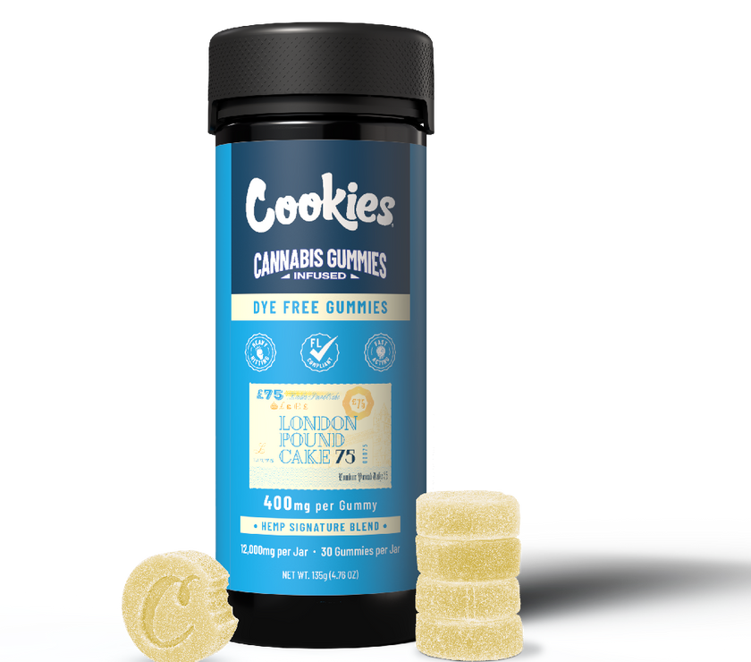 Cookies - Hemp Signature Blend Gummy 400mg - Clear - London Pound Cake - 30ct Jar