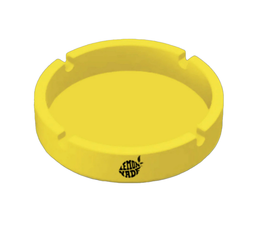 LemonNade - Yellow Resin Ashtray - Black Logo