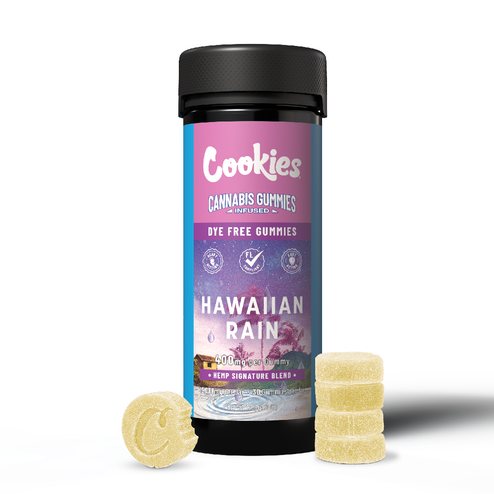Cookies - Hemp Signature Blend Gummy 400mg - Clear - Hawaiian Rain - 30ct Jar