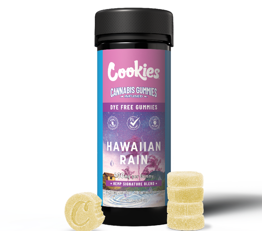 Cookies - Hemp Signature Blend Gummy 400mg - Clear - Hawaiian Rain - 30ct Jar