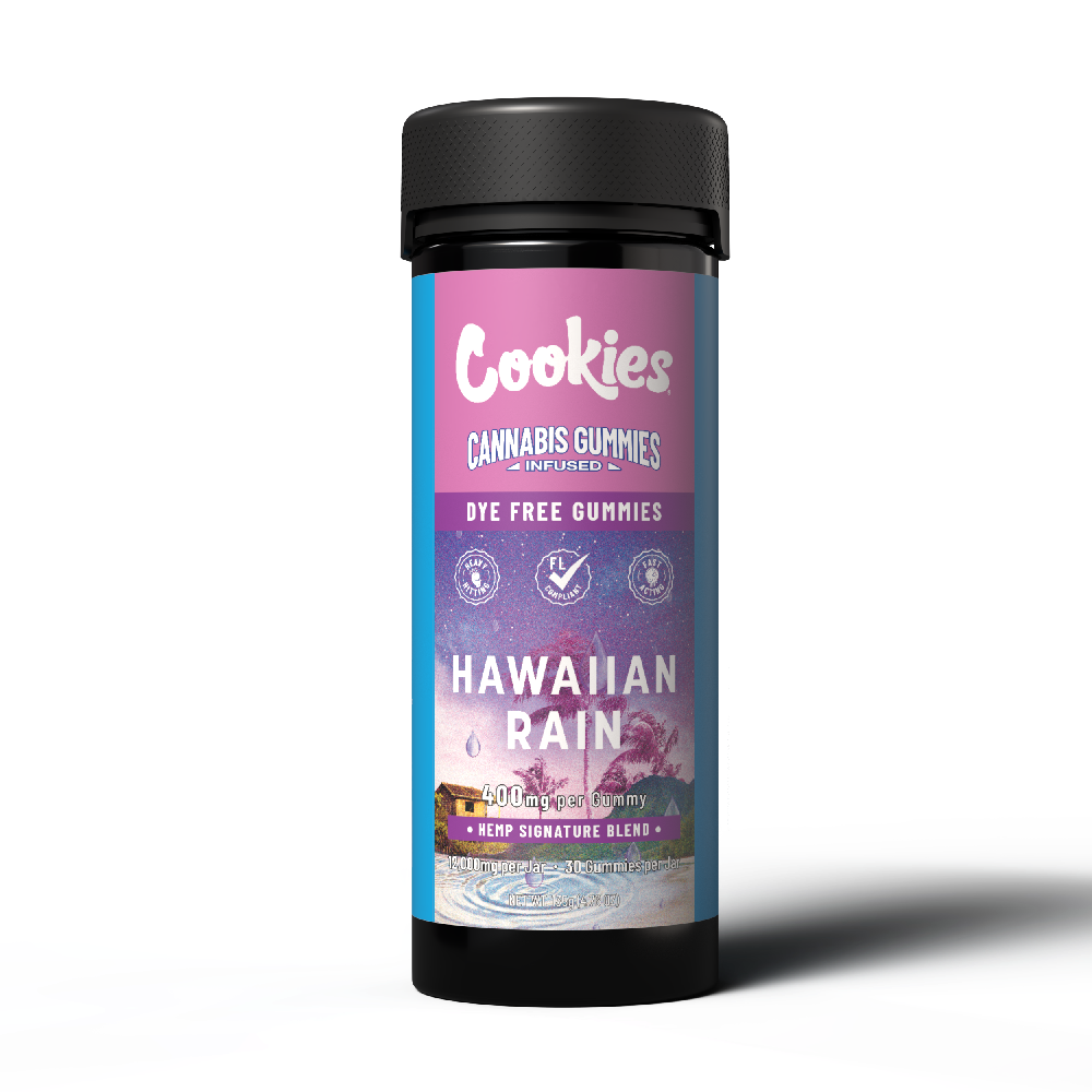 Cookies - Hemp Signature Blend Gummy 400mg - Clear - Hawaiian Rain - 30ct Jar