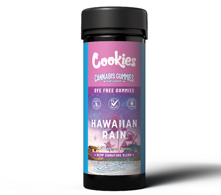 Cookies - Hemp Signature Blend Gummy 400mg - Clear - Hawaiian Rain - 30ct Jar