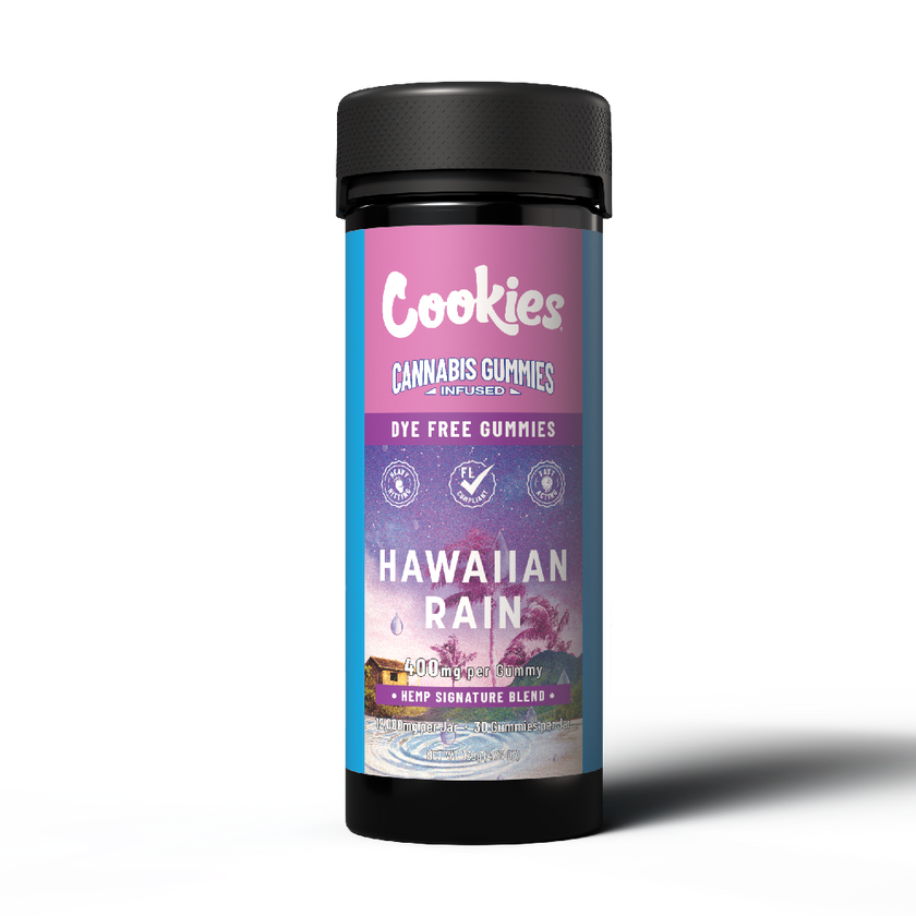 Cookies - Hemp Signature Blend Gummy 400mg - Clear - Hawaiian Rain - 30ct Jar