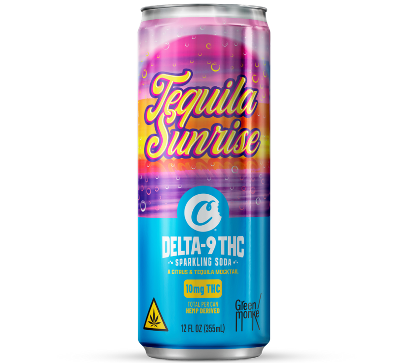 Cookies x Green Monké Delta 9 Hemp Sparkling Soda - Tequila Sunrise