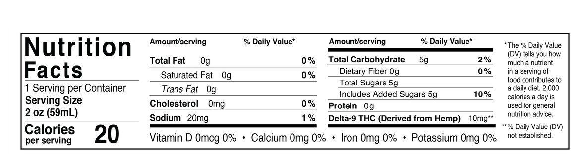 Cookies - D9/THC Infused Shot 10mg - Lemoncello