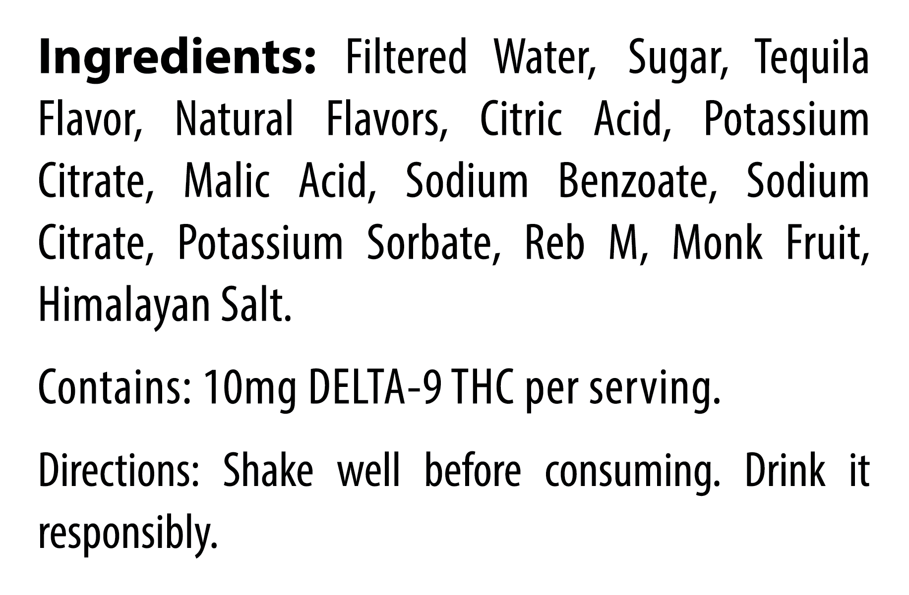 Cookies - D9/THC Infused Shot 10mg - Margarita Bar
