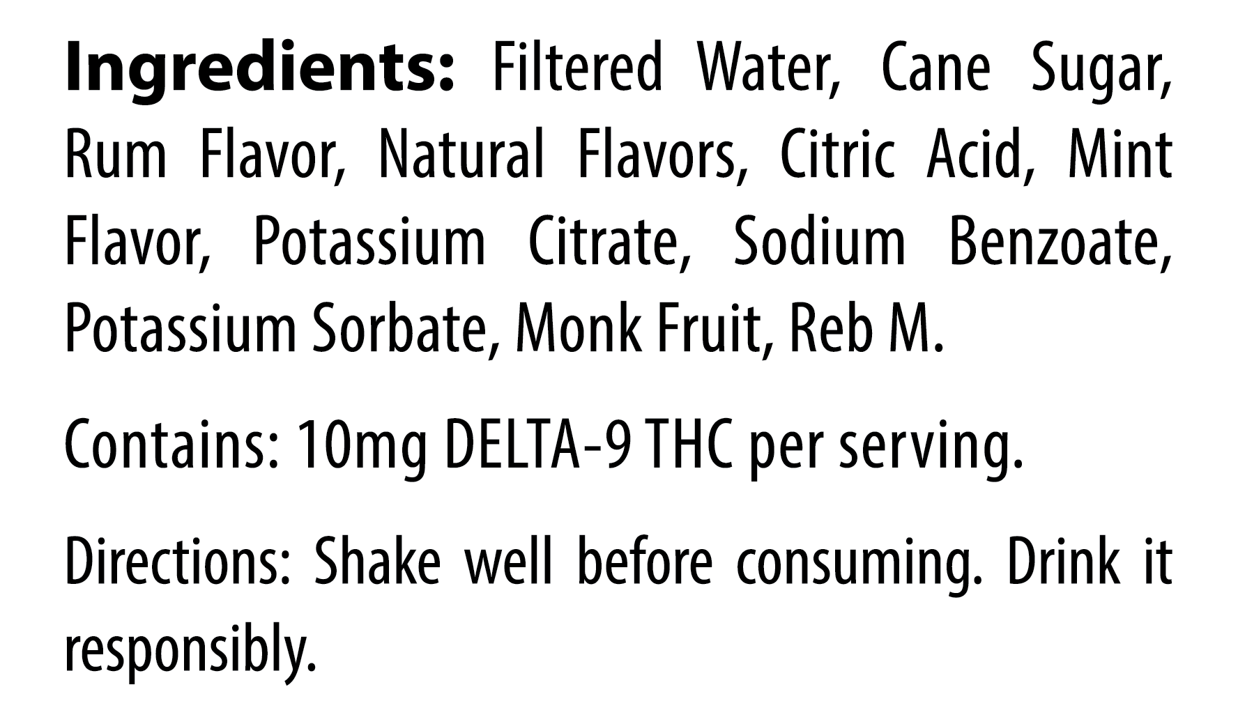 Cookies - D9/THC Infused Shot 10mg - Miami Mint
